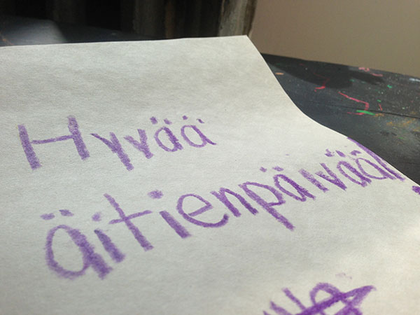 Hyvää äitienpäivää